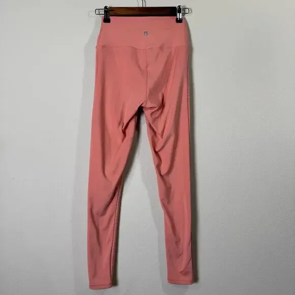 buffbunny | peach lazer cut high waisted perforated women's leggings sz M - Picture 4 of 8